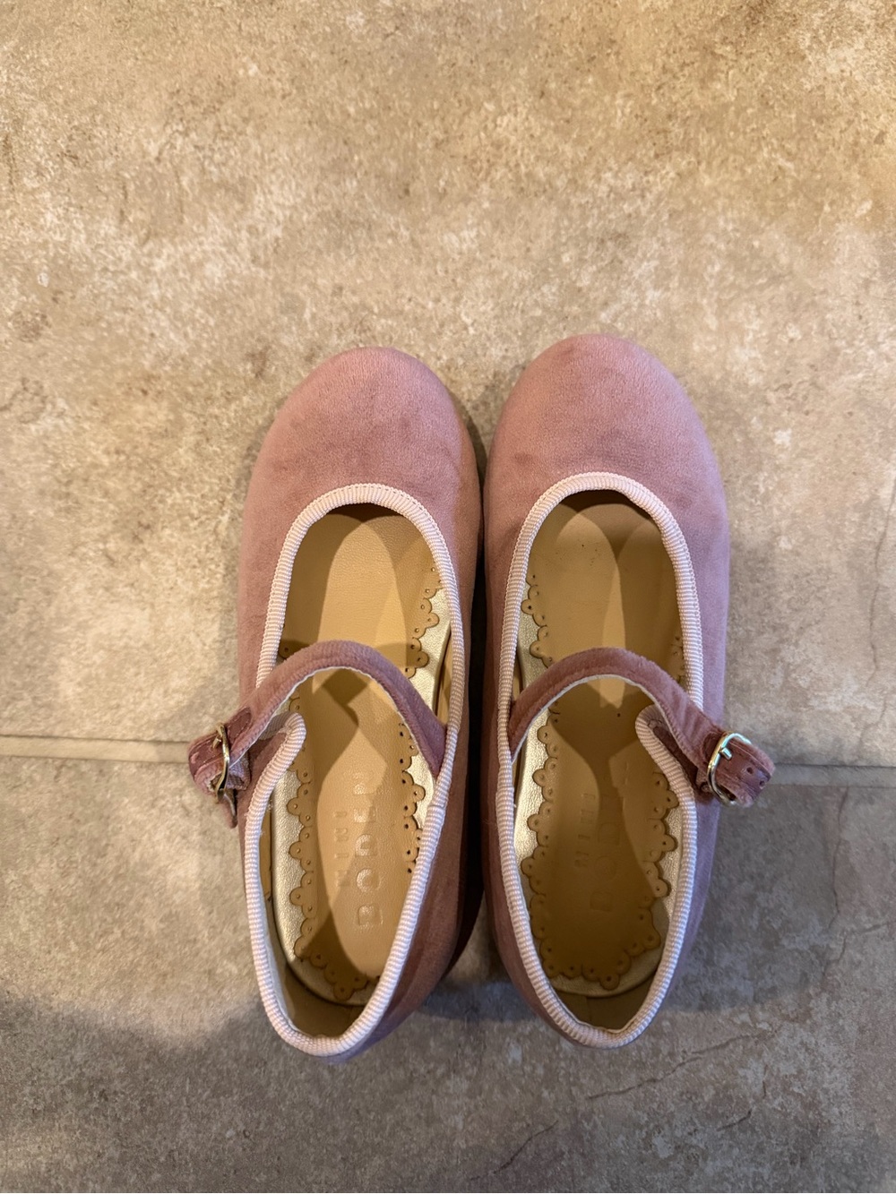 Mini Boden Dusty Pink Mary Jane Flats with Buckle